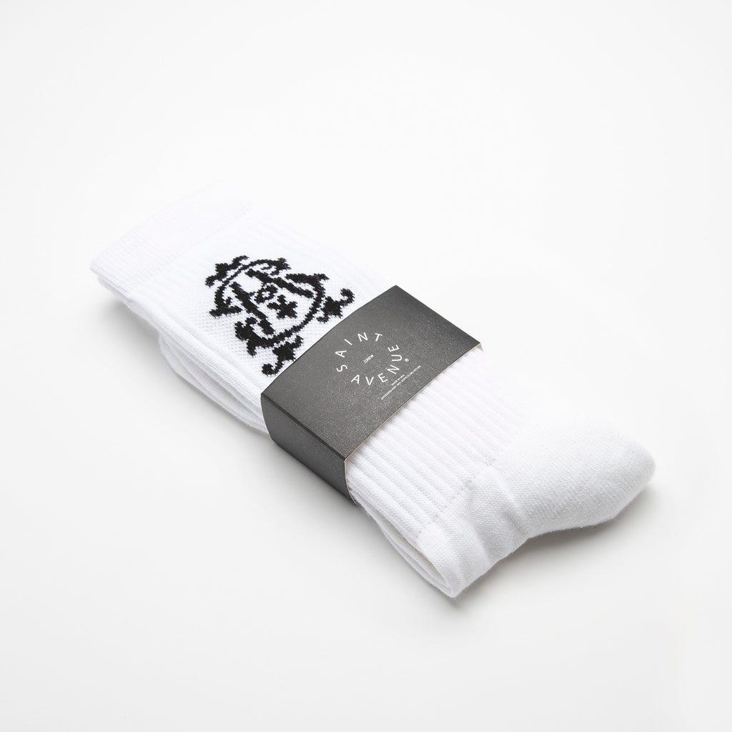 SA Monogram Socks (White)